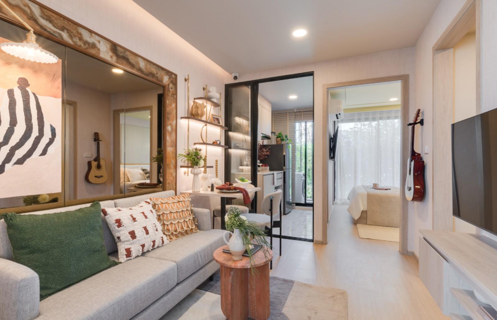 Interior view of 1 Bedroom Modern Condo for Sale at SO Lagoon, Bangtao
