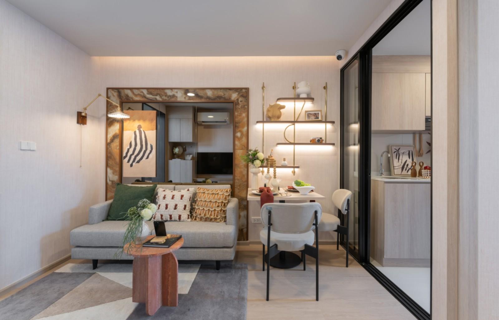 Interior view of 1 Bedroom Modern Condo for Sale at SO Lagoon, Bangtao