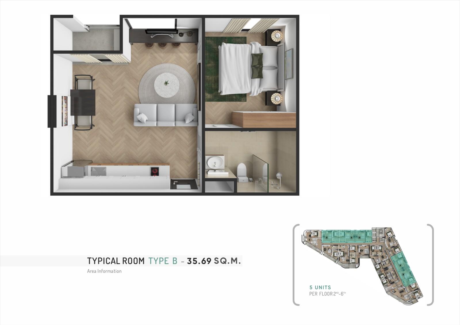 Interior view of 1 Bedroom Condo for Sale at Zero Bangtao - Plastic-Free, Eco-Focused Residential Residences