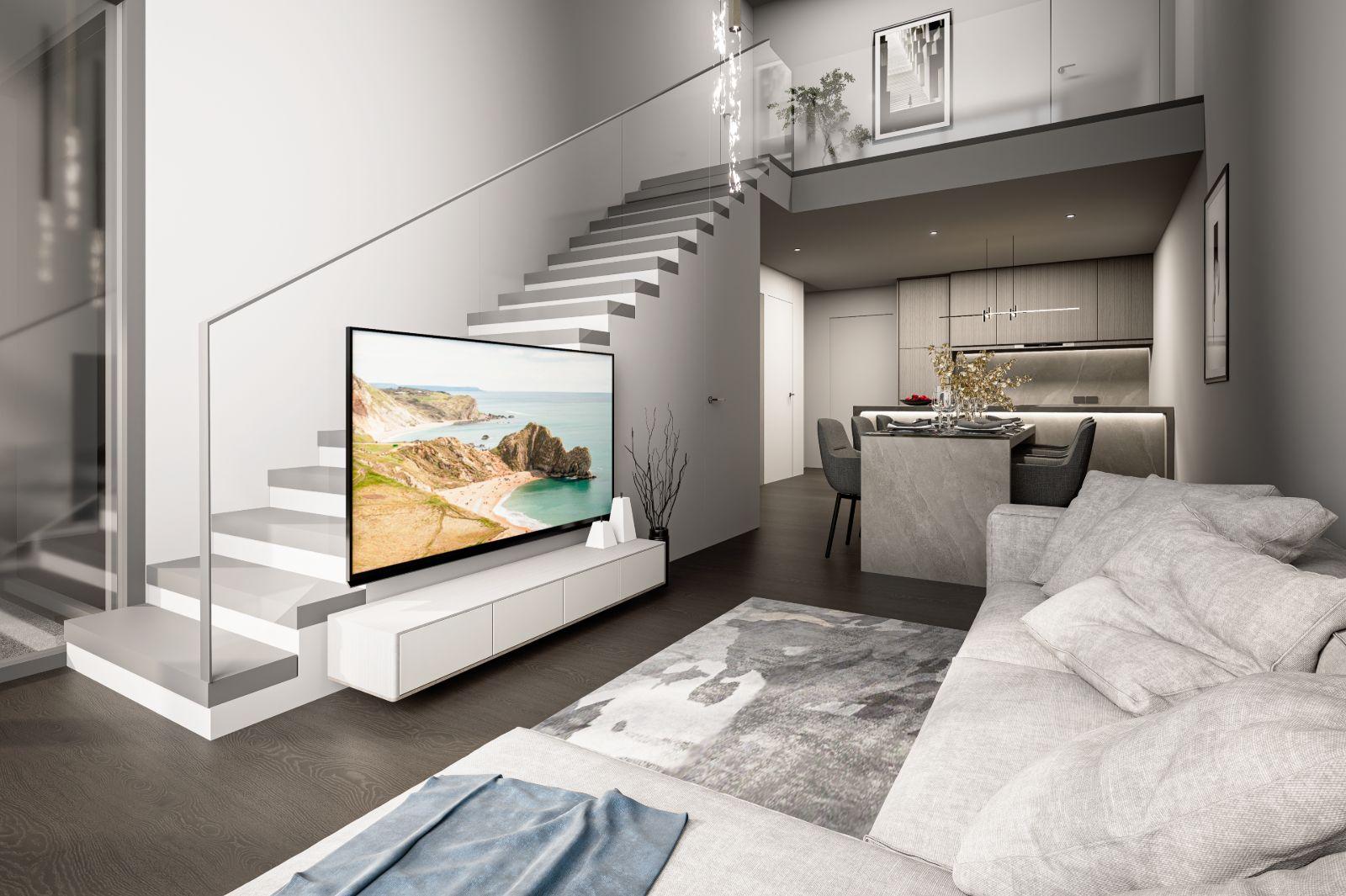 Interior view of 3 Bedroom Penthouse Apartment for Sale at Next Point Condominium, Rawai
