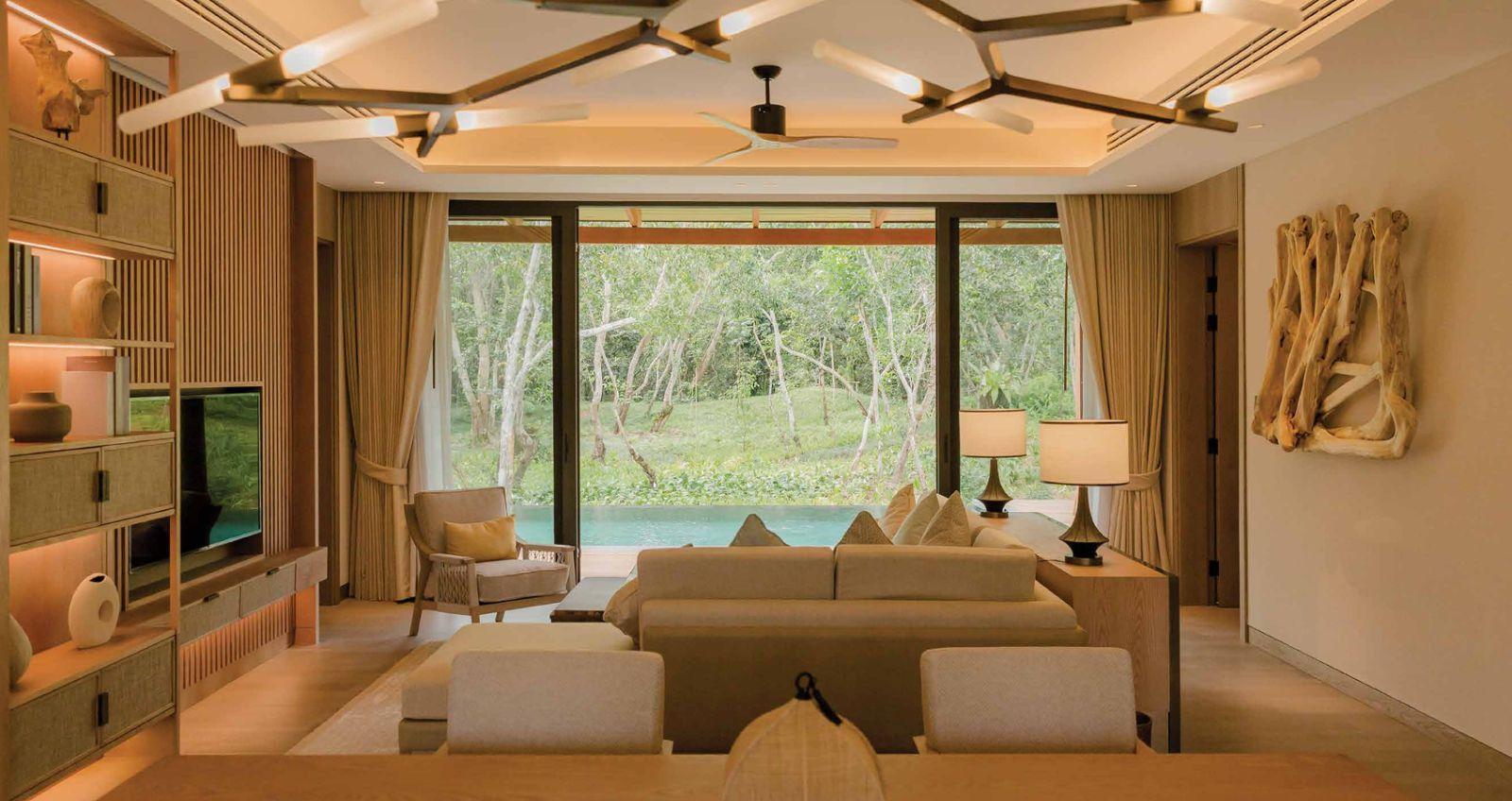Interior view of 2 Bedroom Lakefront Vana Villa for Sale at Tri Vananda - Phuket’s Landmark Wellness Community