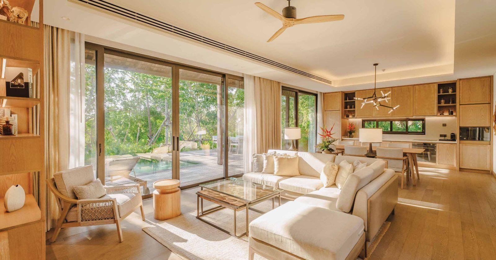 Interior view of 3 Bedroom Lakefront Vana Villa for Sale at Tri Vananda - Phuket’s Landmark Wellness Community