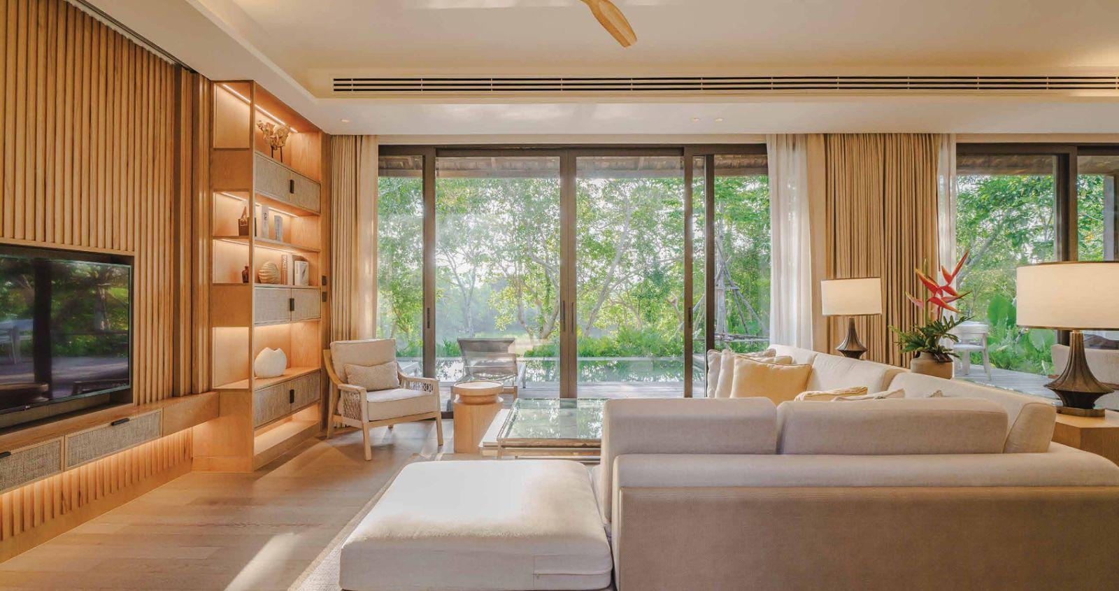 Interior view of 3 Bedroom Lakefront Vana Villa for Sale at Tri Vananda - Phuket’s Landmark Wellness Community