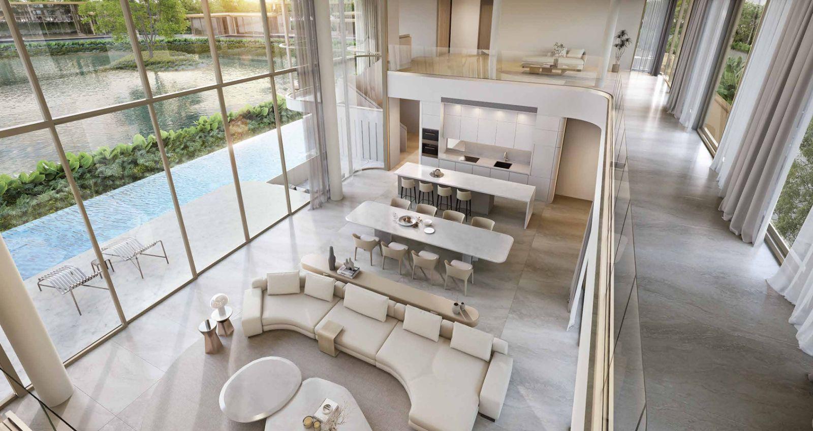 Interior view of 4 Bedroom Lakefront Nanda Villa for Sale in Tri Vananda - Phuket’s Landmark Wellness Community