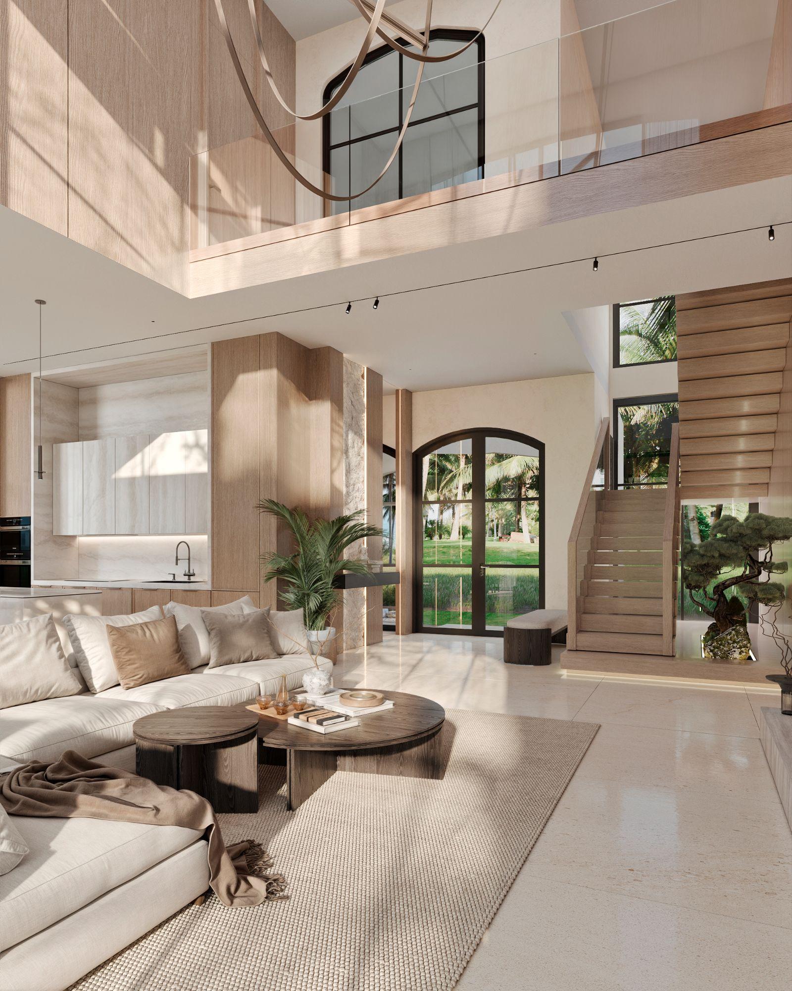 Interior view of Mediterranean Style 4 Bedroom Pool Villa at 9Nile Residences, Palai