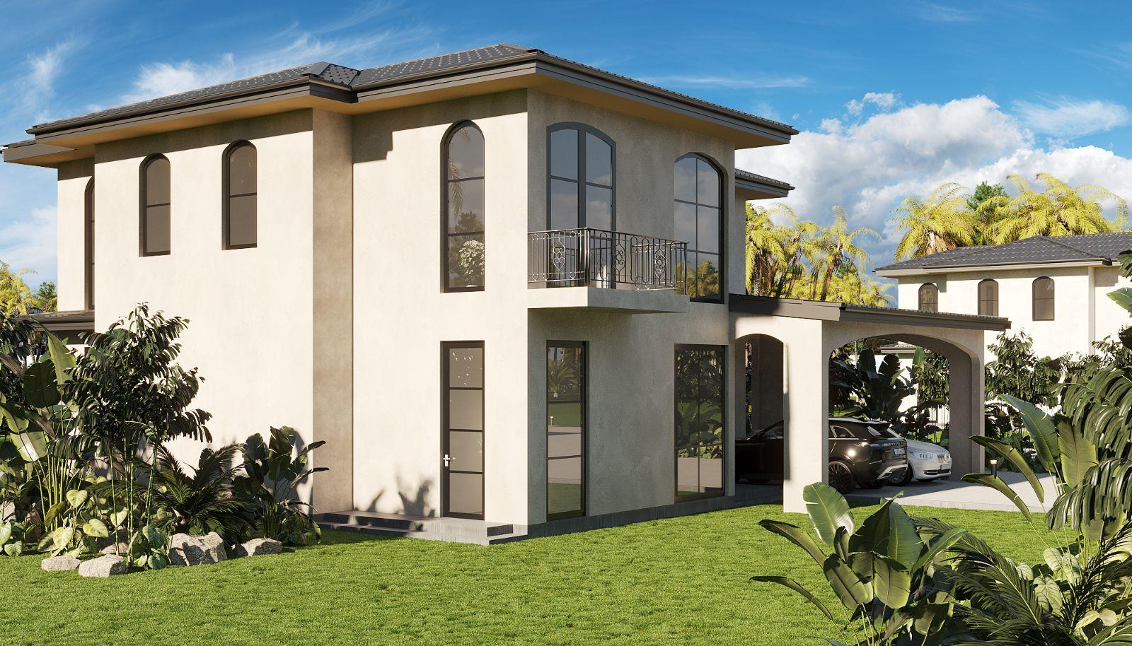 Exterior view of Mediterranean Style Pool Villa with Large Plot at 9Nile Residences, Palai