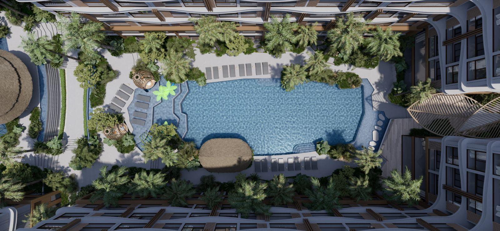 Exterior view of VIP Tropika Bangtao Beach Studio Apartment for Sale - 6% Guaranteed Rental Return for 3 Years