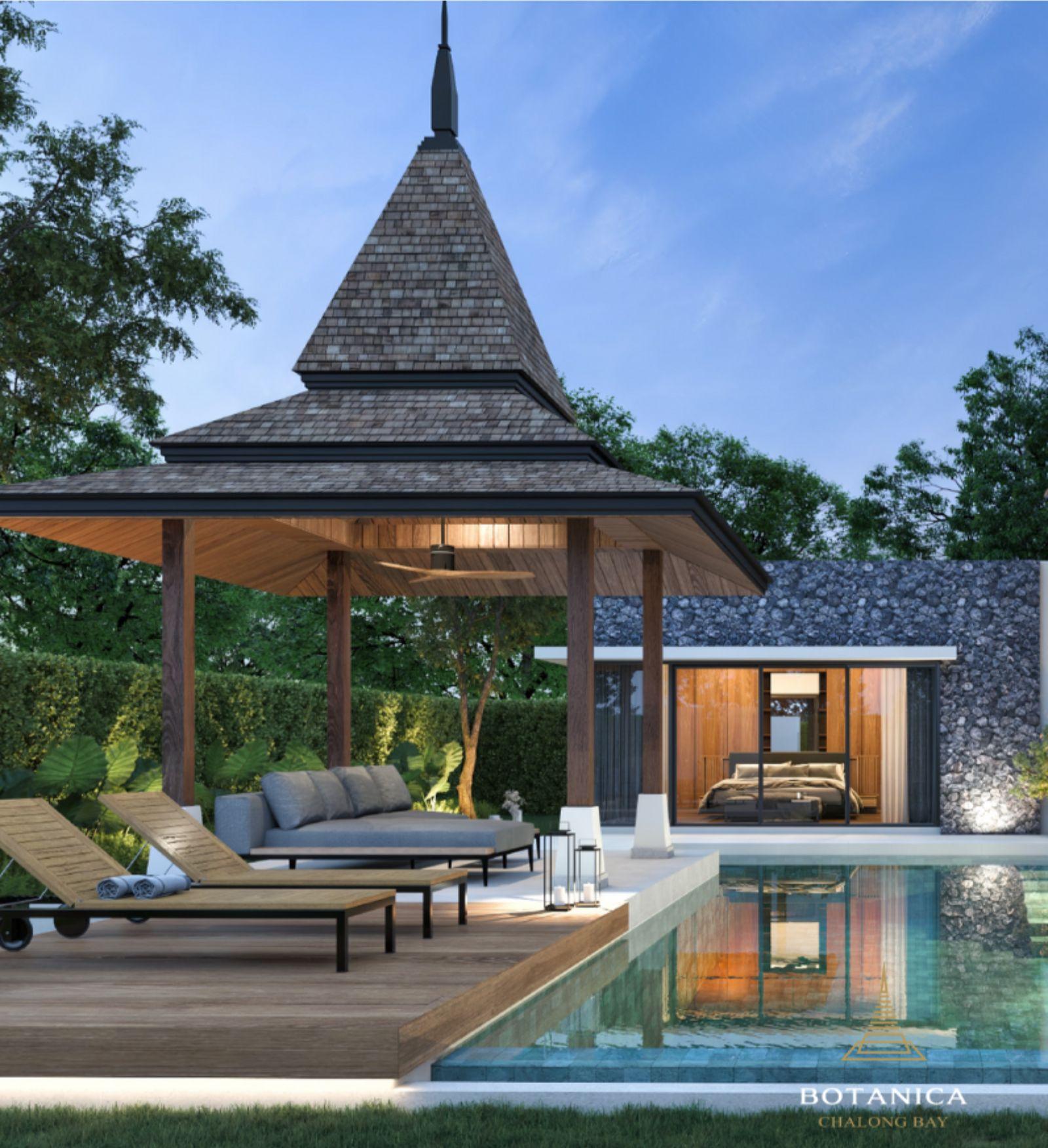Interior view of 3 Bedroom Signature Tropical Balinese Style Botanica Chalong Bay Villas - Type F