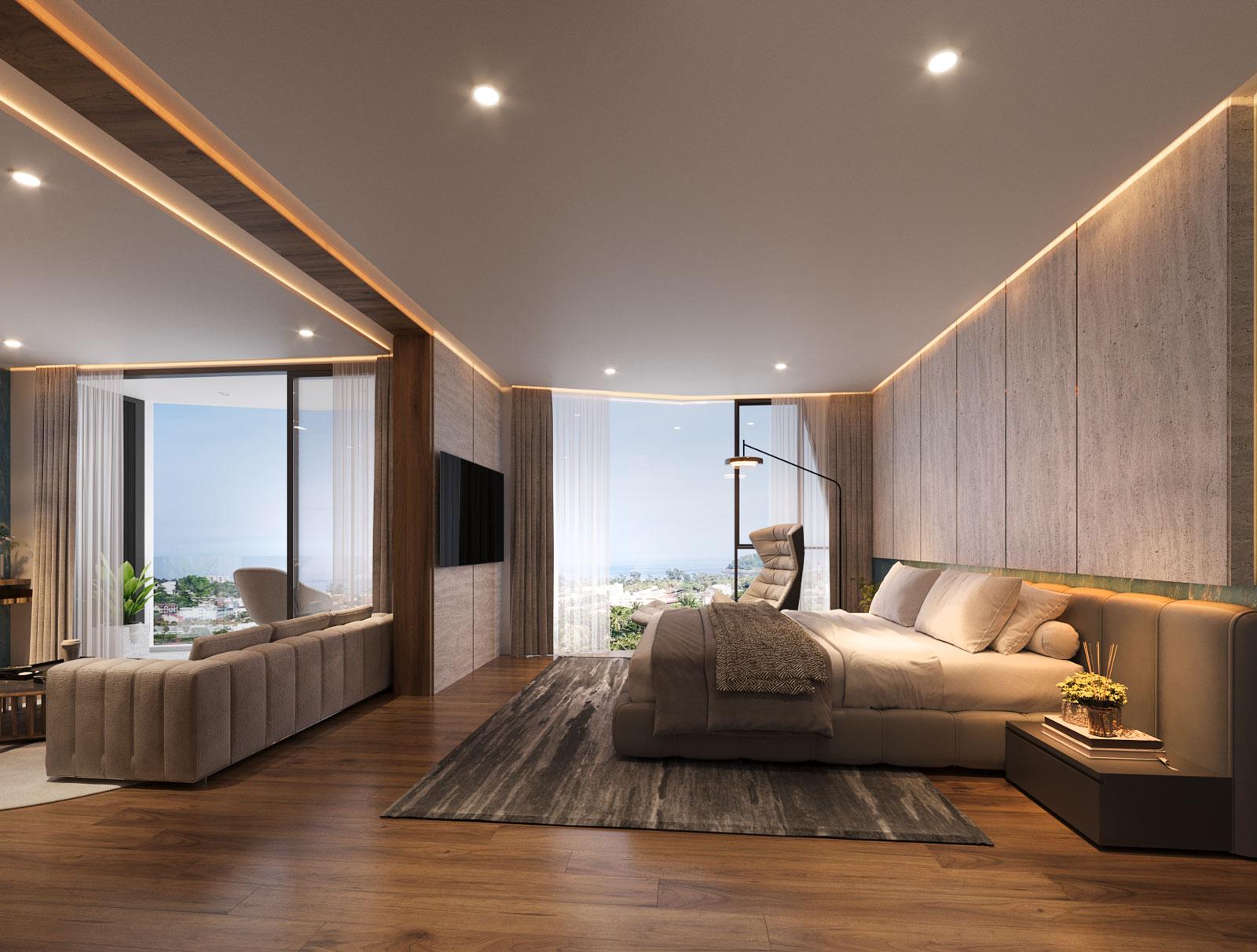 Interior view of Ashiyana Heights 2-Bedroom Sea View Kata Beach Condo