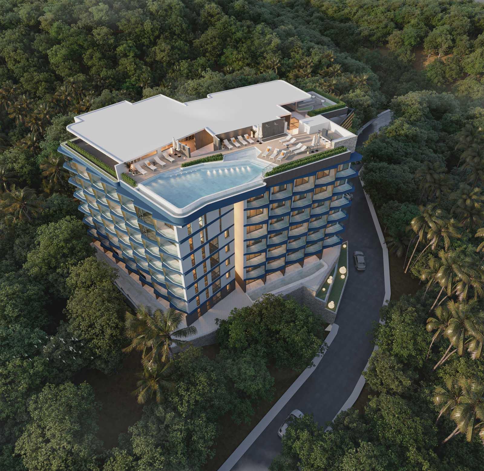 Exterior view of Studio Kata Beach Condo in Ashiyana Heights - Mountain View