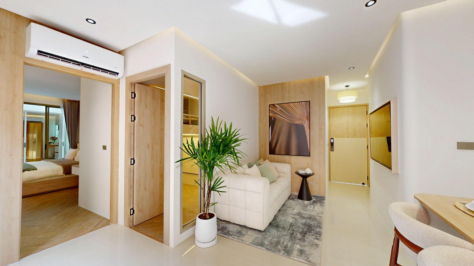 Interior view of 2-Bedroom Phuket Hotel Investment Residence - The Trees Residence Bangtao Beach