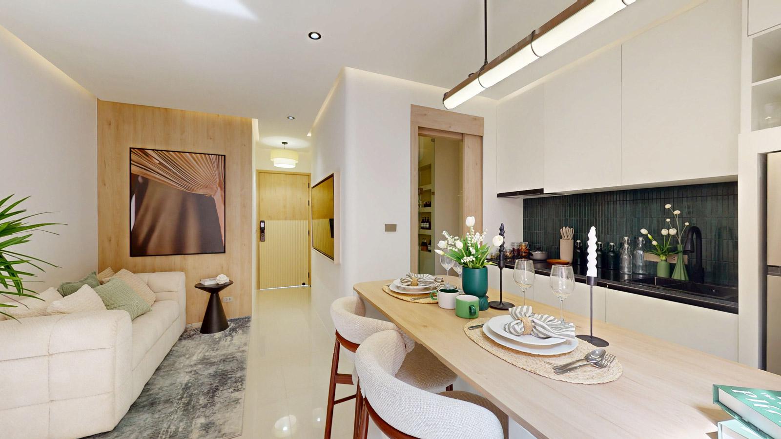 Interior view of 2-Bedroom Phuket Hotel Investment Residence - The Trees Residence Bangtao Beach