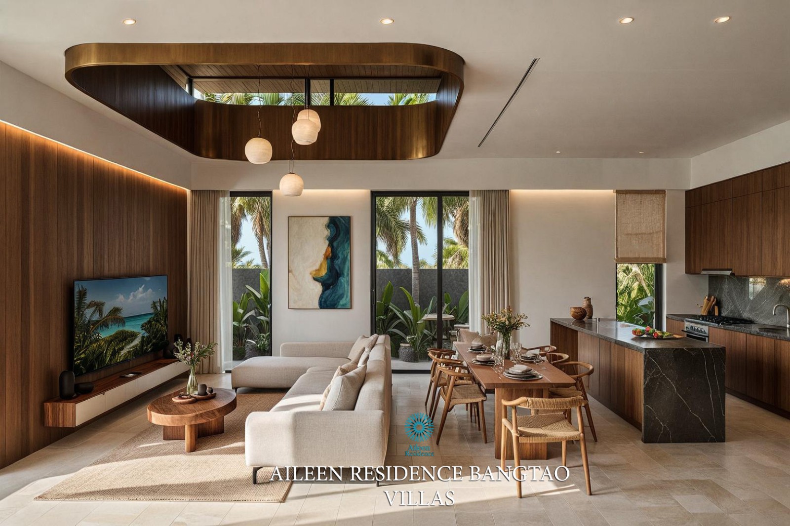 Interior view of Aileen Residences Lagoon – 3-Bedroom Phuket Pool Villas for Sale