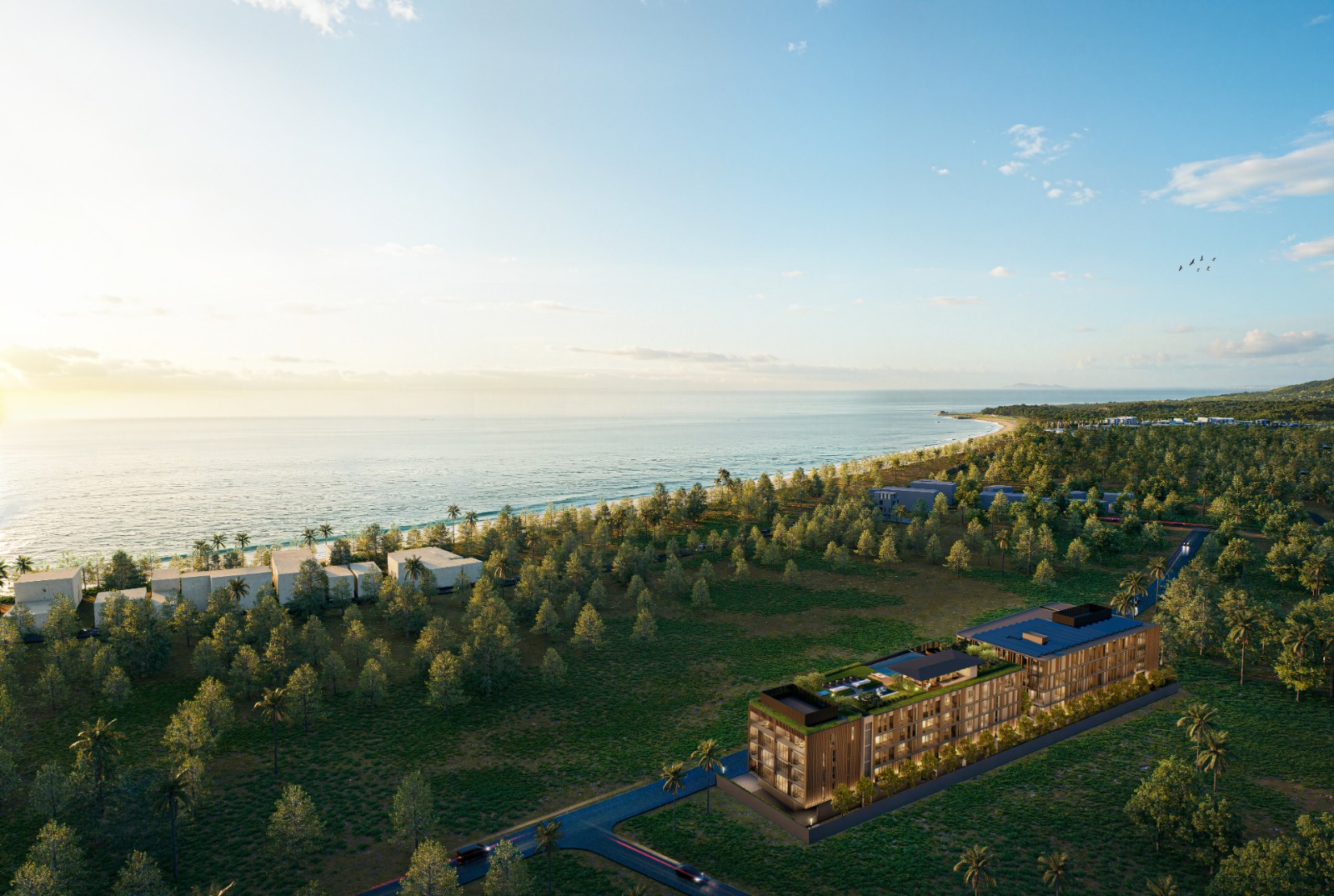 Interior view of Eco-Friendly 1-Bedroom Condos Near Beach - The Zero Silhouette Naiyang