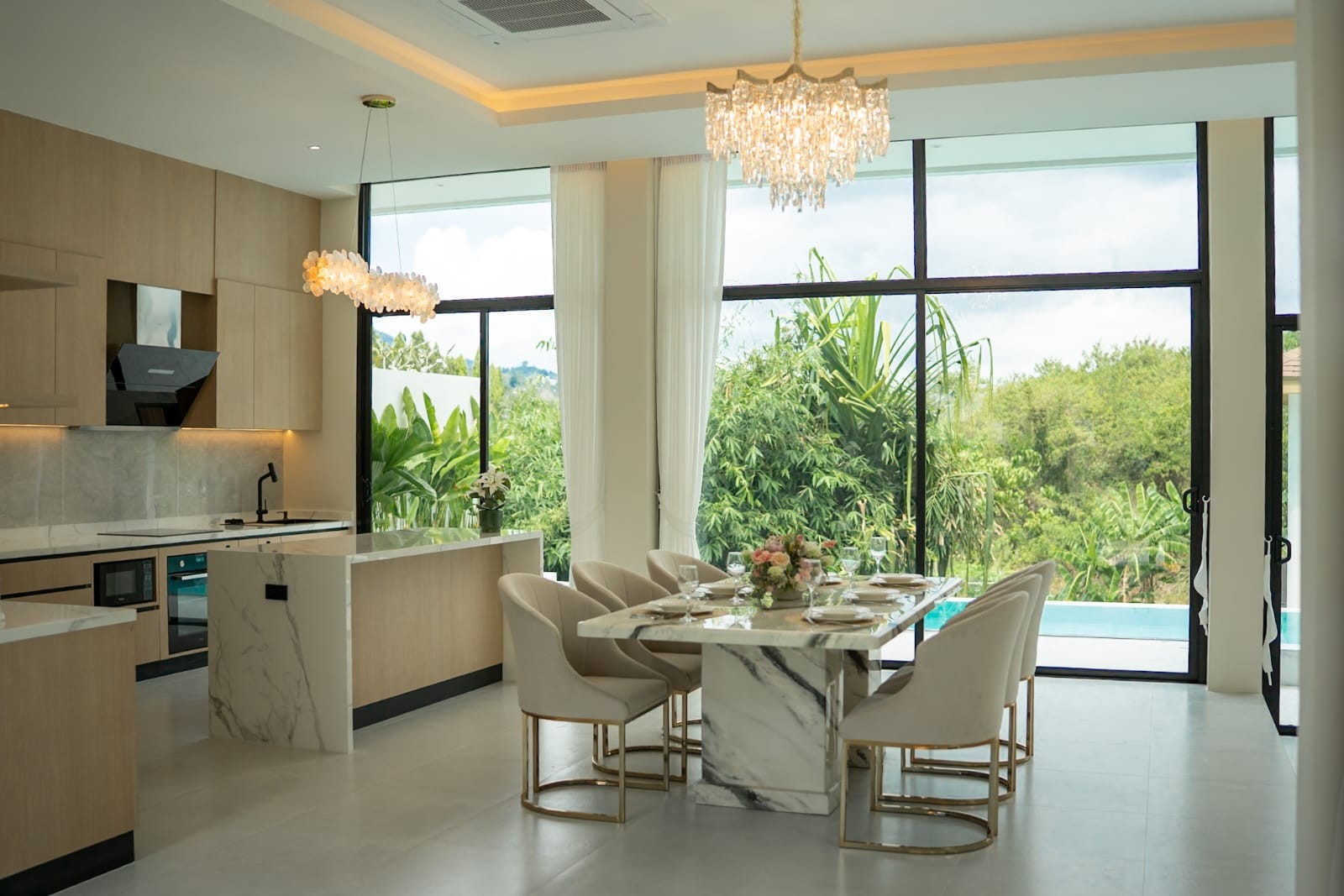 Interior view of 3-Bedroom Infinity Pool Villa for Sale in Chalong, Phuket – 402 sqm Luxury Private Home