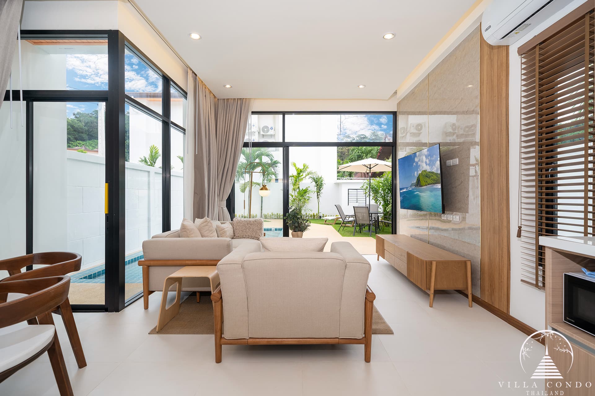 Interior view of Goldena City Gems – 3-Bedroom Private Pool Villas Near Kamala Beach, Phuket