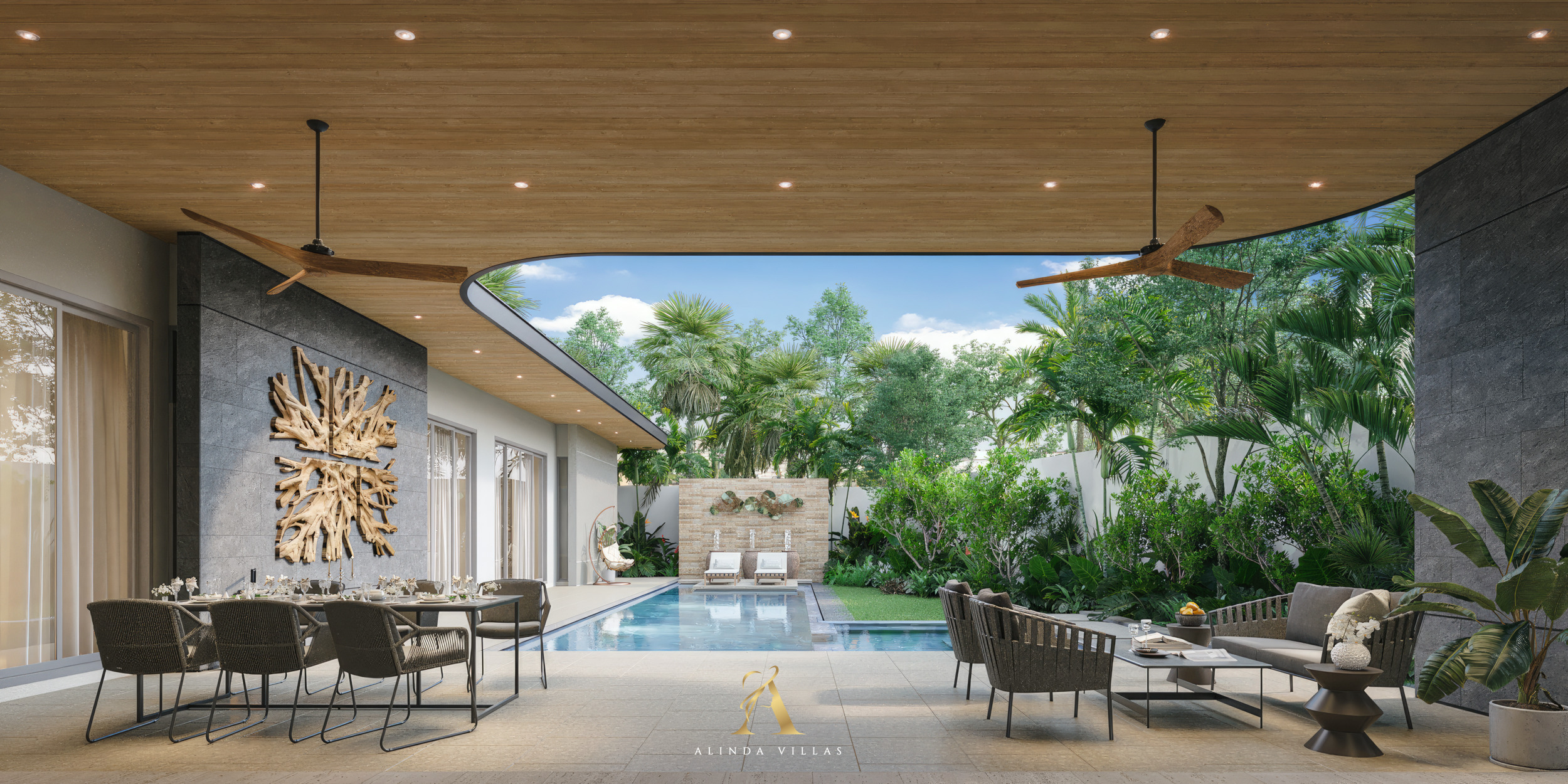 Alinda Villas - The Villas Combine Contemporary Tropical Architecture with Single-storey Layouts
