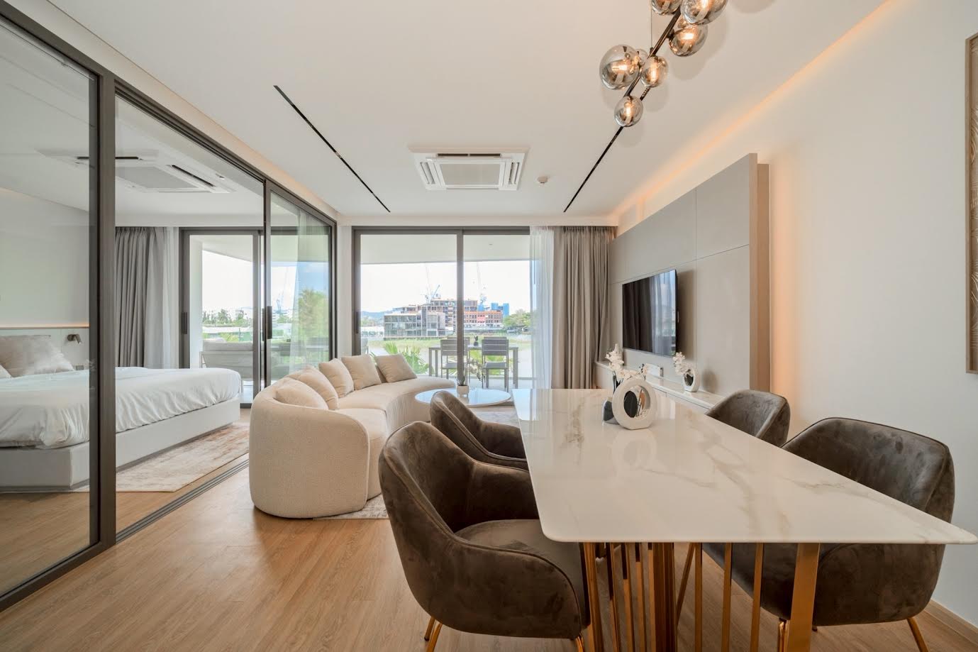 Interior view of Luxury Waterfront 2-Bedroom Resale Condo - Brand New Unit at The Aqua Phuket