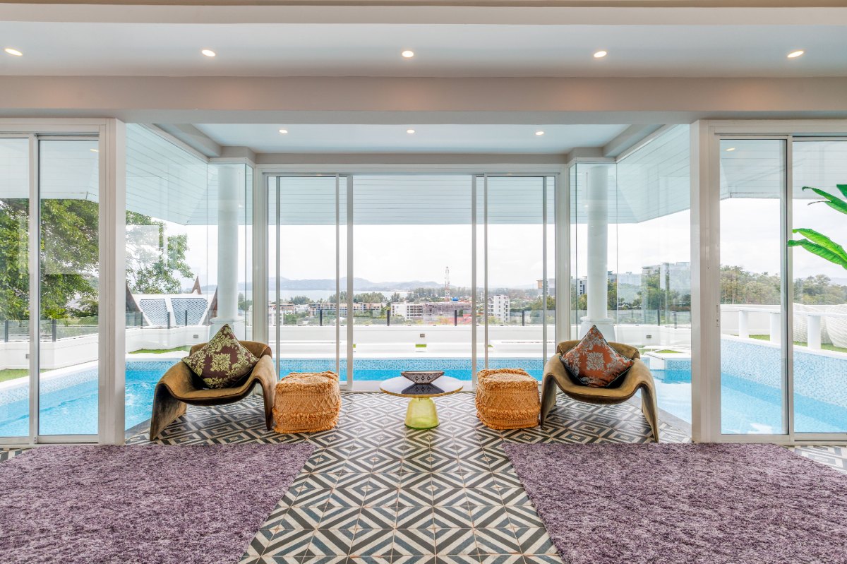 Interior view of 5 Bedroom Sea View Pool Villa for Sale at Baan Thai Surin Hill