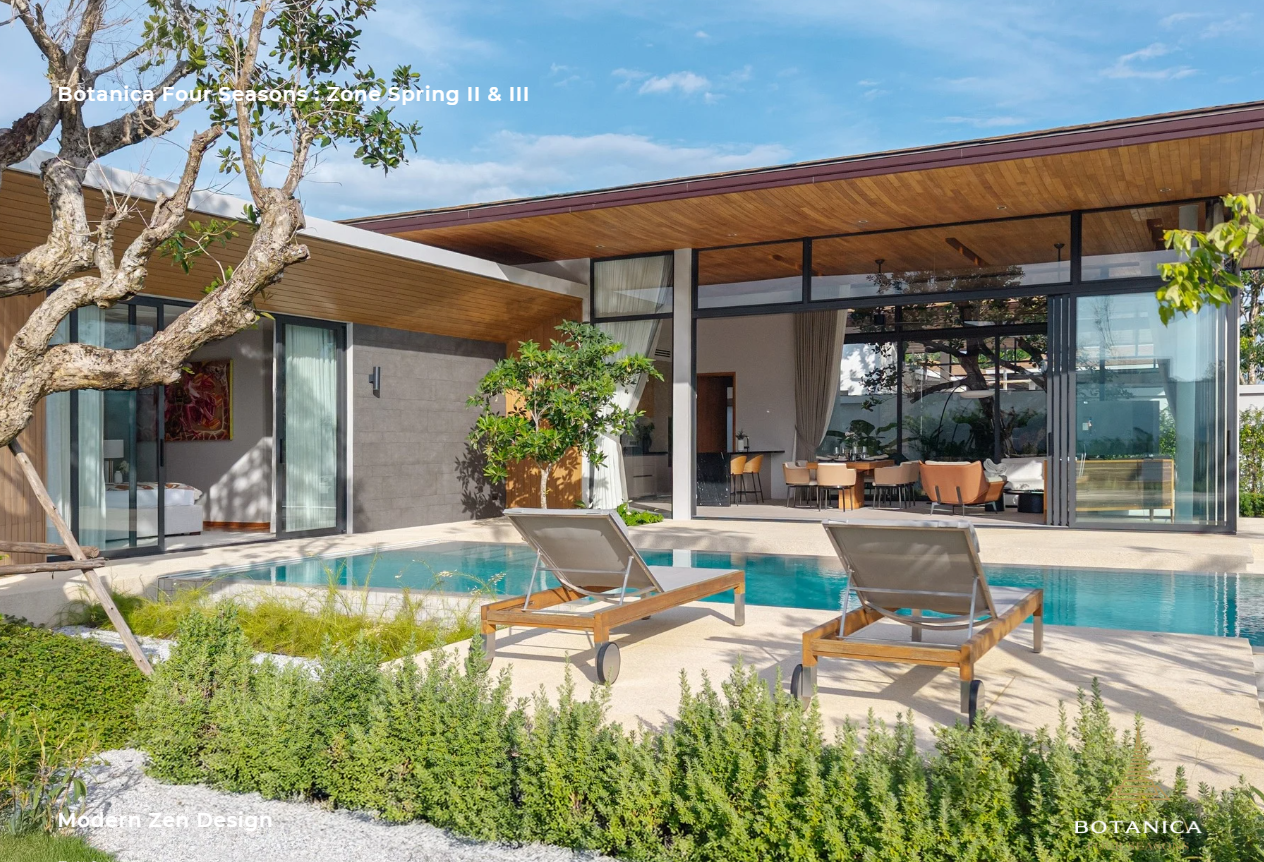 Interior view of 3 Bedroom Zen Style Botanica Four Seasons Villa for Sale at Spring Zone - Type B