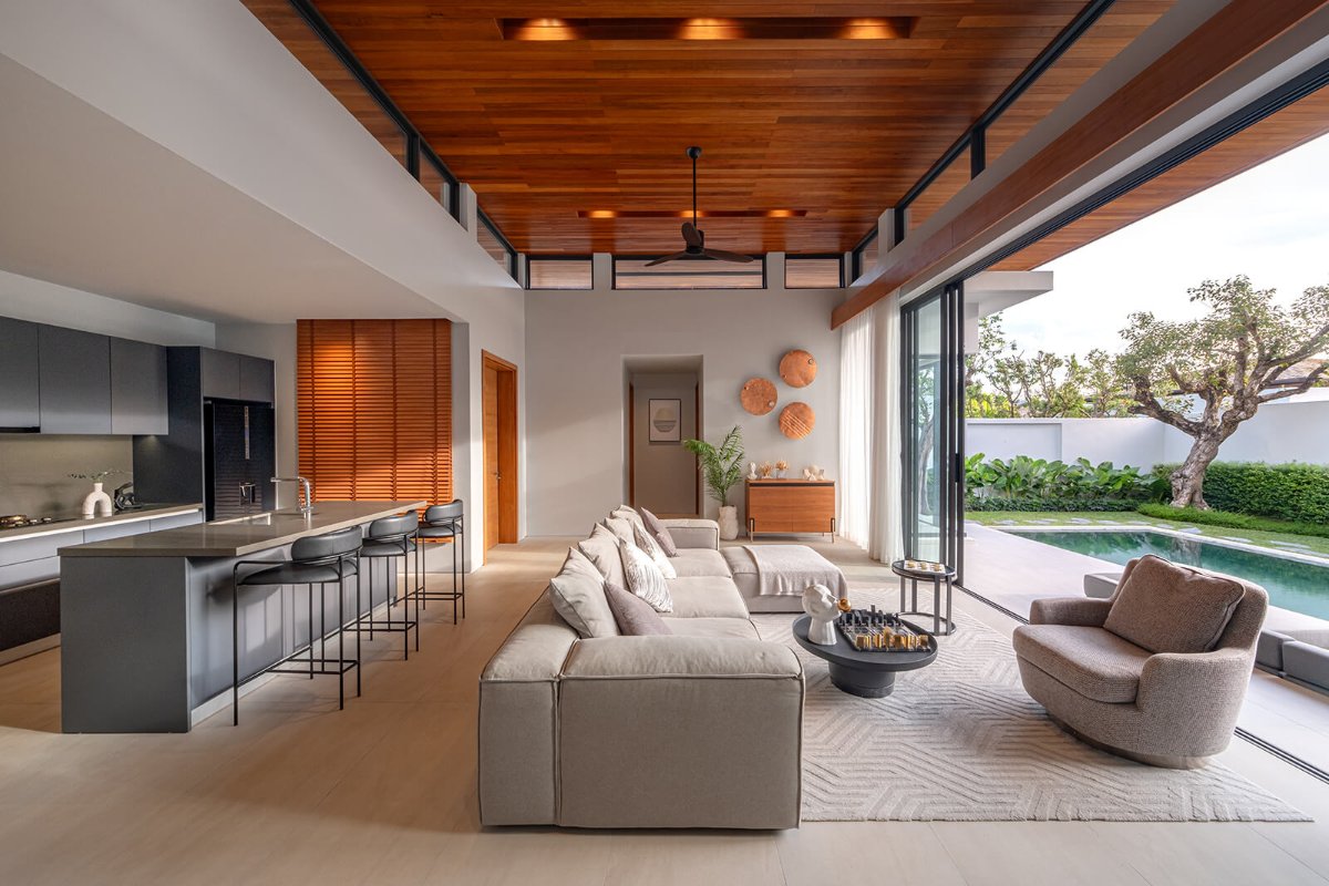 Interior view of 3 Bedroom Modern Loft Style Botanica Four Seasons Villa for Sale at Autumn Zone - Type A