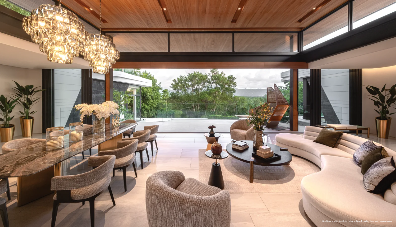 Interior view of 4 Bedroom Sea View Botanica Ocean Valley Kamala Villa for Sale - Type B