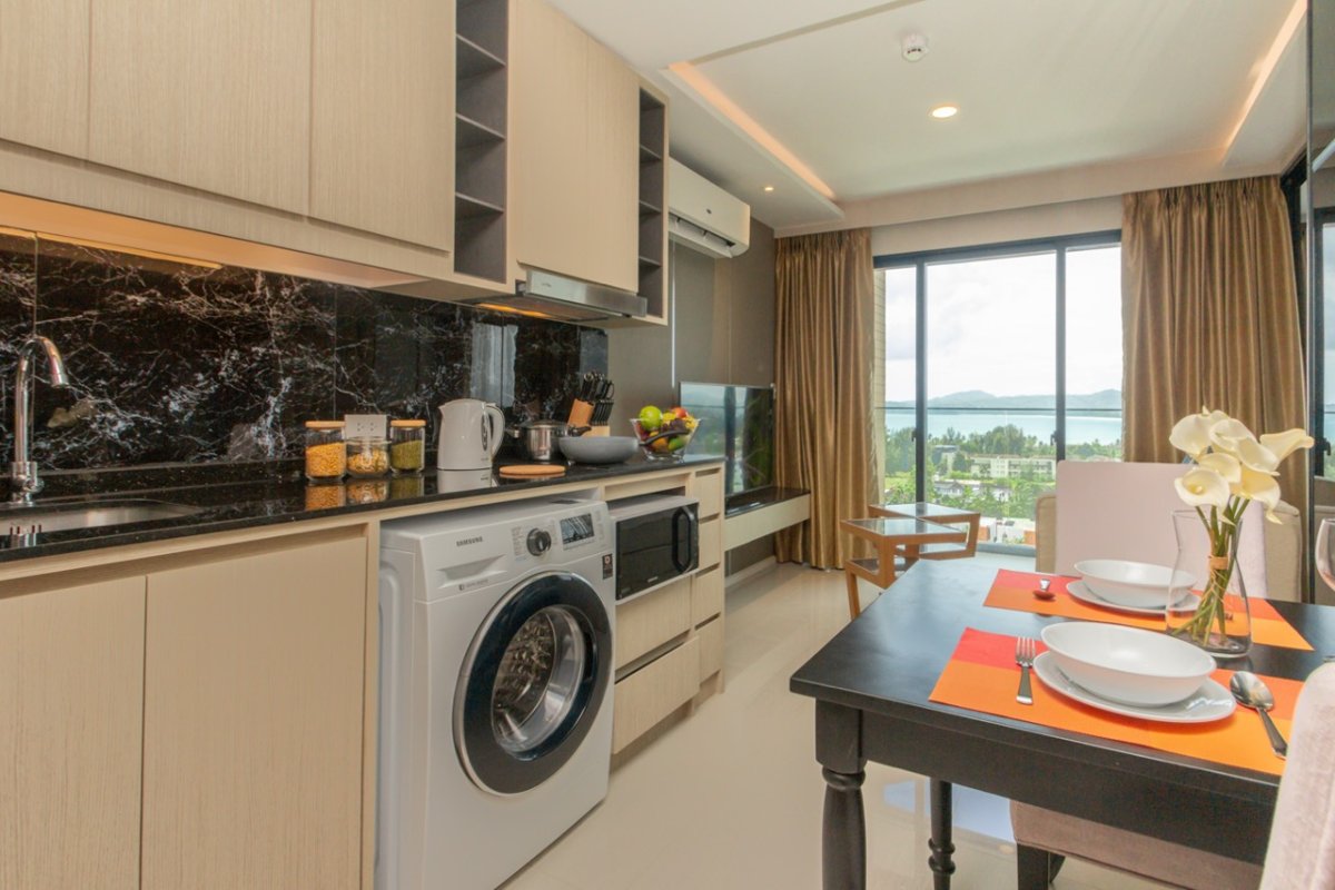Interior view of Foreign Freehold 1-Bedroom Sea View Condo for Sale in Mida Grande Resort, Surin Beach, Phuket