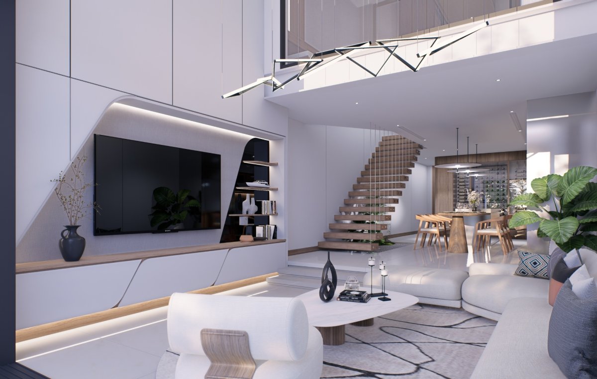Interior view of 2 Bedroom Duplex Apartment for Sale at Sole Mio Residences, Bangtao