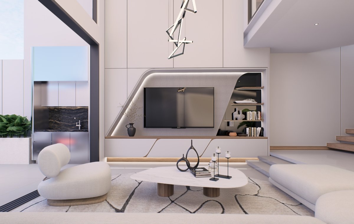 Interior view of 2 Bedroom Duplex Apartment for Sale at Sole Mio Residences, Bangtao