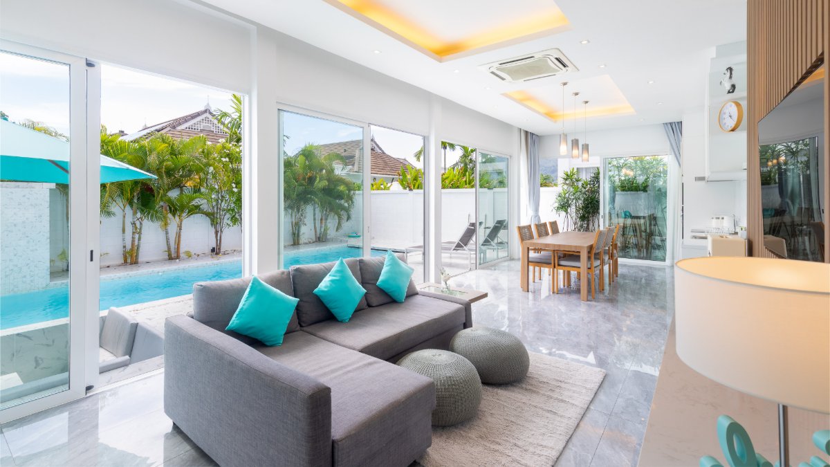 Interior view of Modern 3-Bedroom Phuket VIlla for Sale in Kamala Garden View