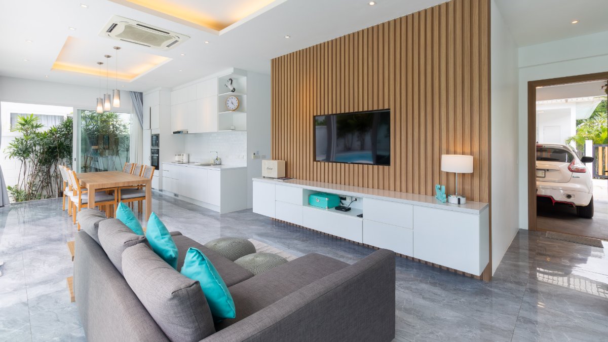 Interior view of Modern 3-Bedroom Phuket VIlla for Sale in Kamala Garden View