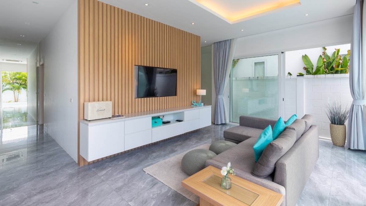 Interior view of Modern 3-Bedroom Phuket VIlla for Sale in Kamala Garden View