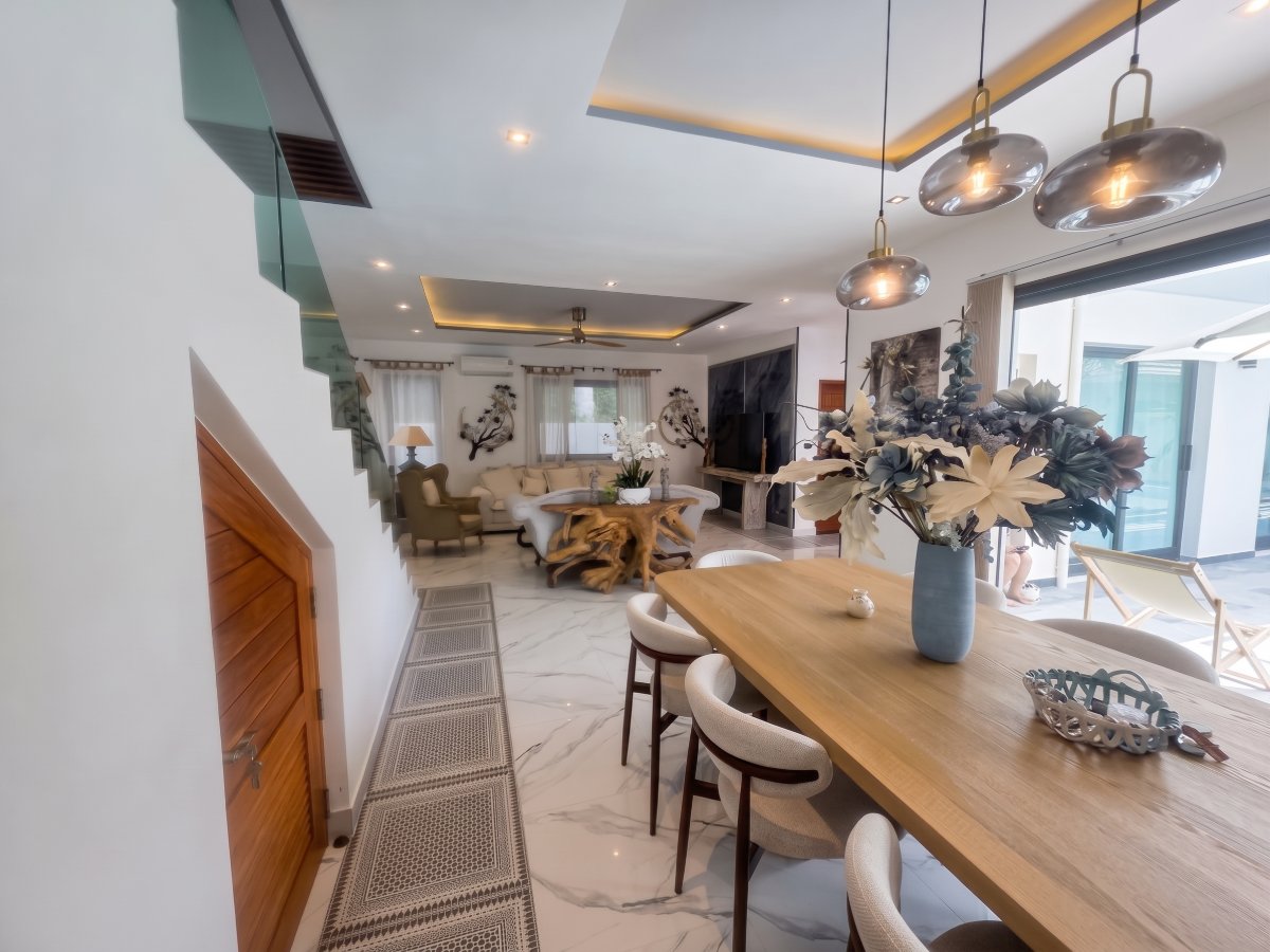 Interior view of Modern & Spacious 4-Bedroom Mediterranean Style Rawai Villa for Sale