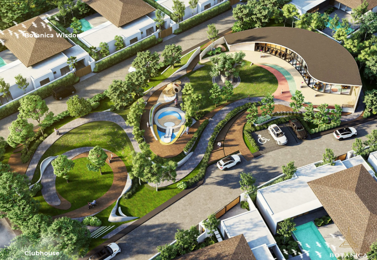 Interior view of Modern 3 Bedroom Type A Pool Villa for Sale at Botanica Wisdom