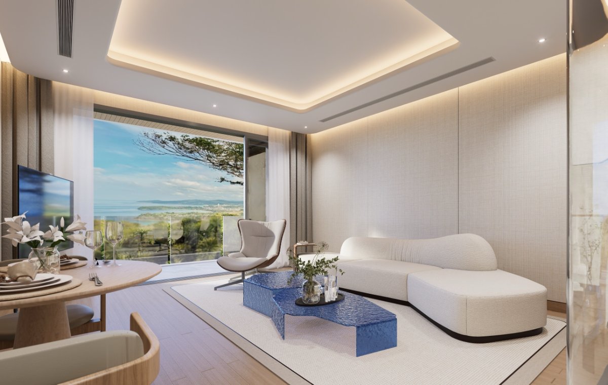 Interior view of 1 Bedroom Spacious Apartment for Sale at Sole Mio Residences, Bangtao