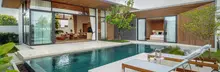 Thumbnail interior view of Modern 3 Bedroom Type GA Pool Villa for Sale at Botanica Wisdom