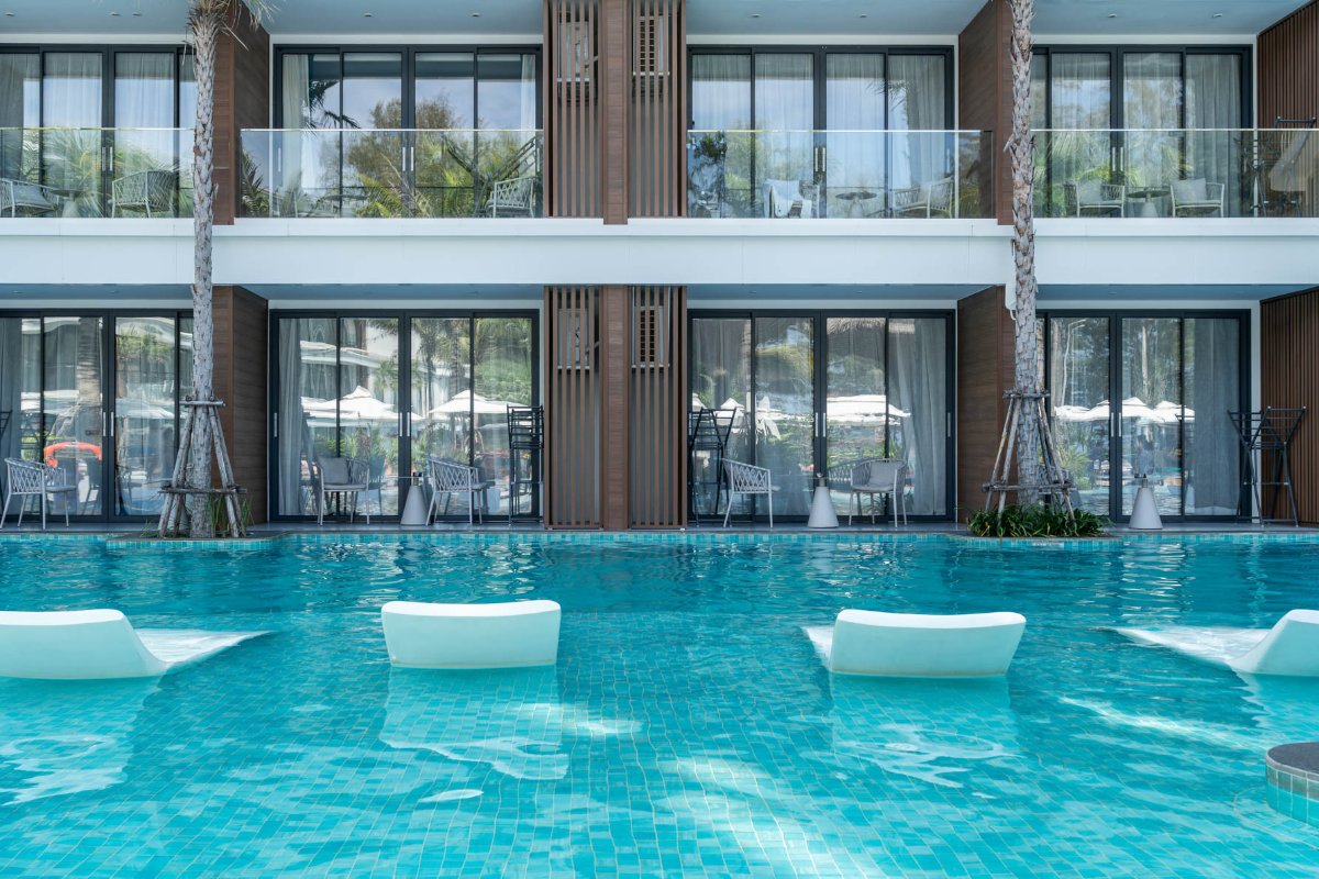 Exterior view of Prime Turnkey Resale Studio with Direct Pool Access – Kora Beach Resort, Layan