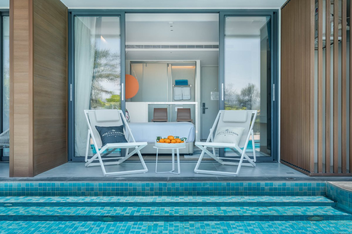 Exterior view of Prime Turnkey Resale Studio with Direct Pool Access – Kora Beach Resort, Layan