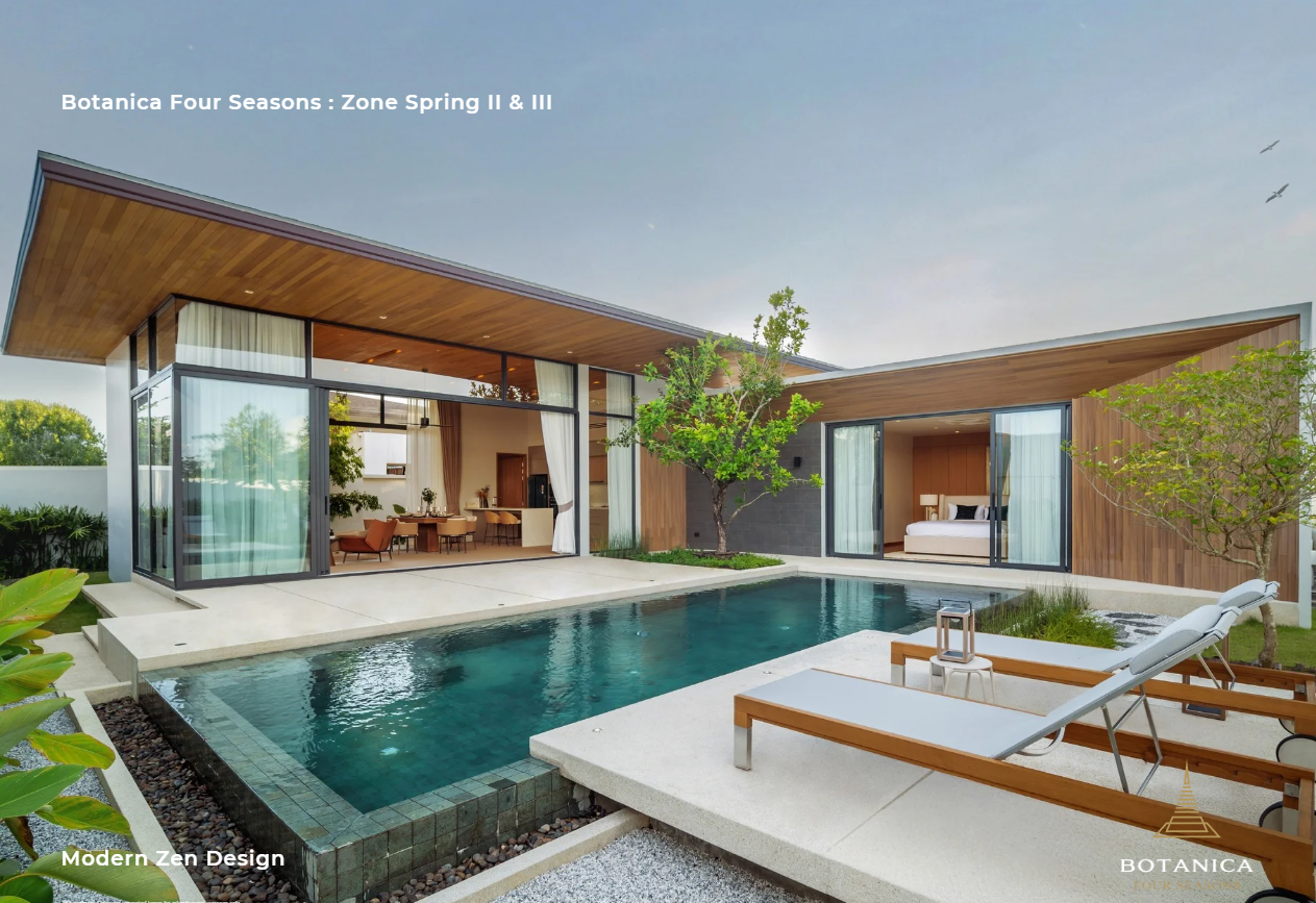 Interior view of 3 Bedroom Zen Style Botanica Four Seasons Villa for Sale at Spring Zone - Type A