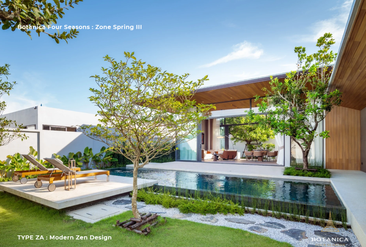 Interior view of 3 Bedroom Zen Style Botanica Four Seasons Villa for Sale at Spring Zone - Type A