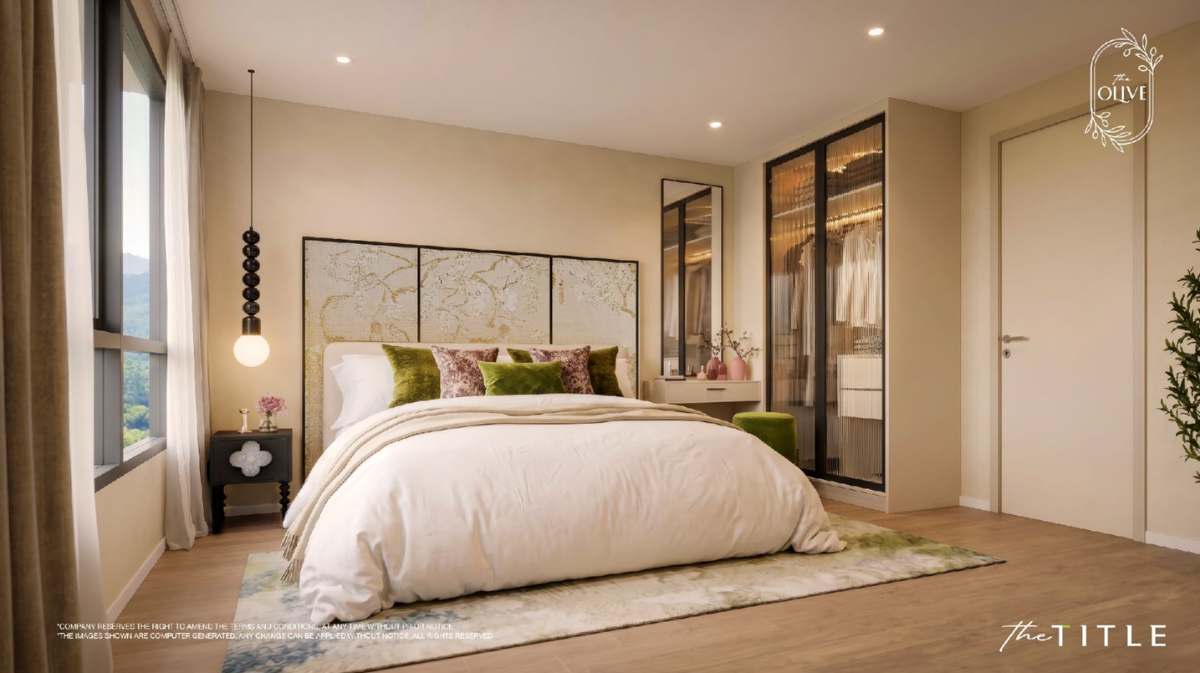 Interior view of 1 Bedroom Plus Type Apartment for Sale at Title Olive, Naiyang