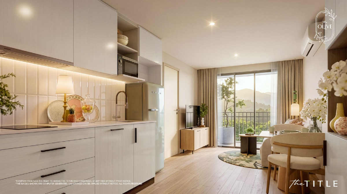 Interior view of Standard 1 Bedroom Apartment for Sale at Title Olive, Naiyang