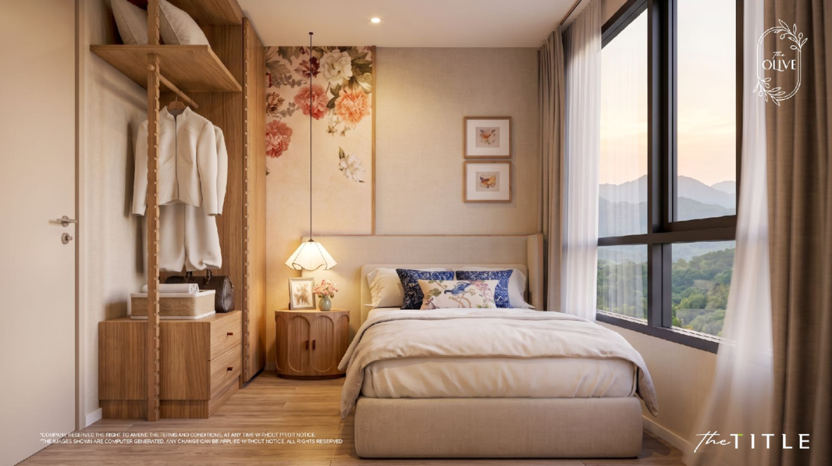 Interior view of Standard 1 Bedroom Apartment for Sale at Title Olive, Naiyang