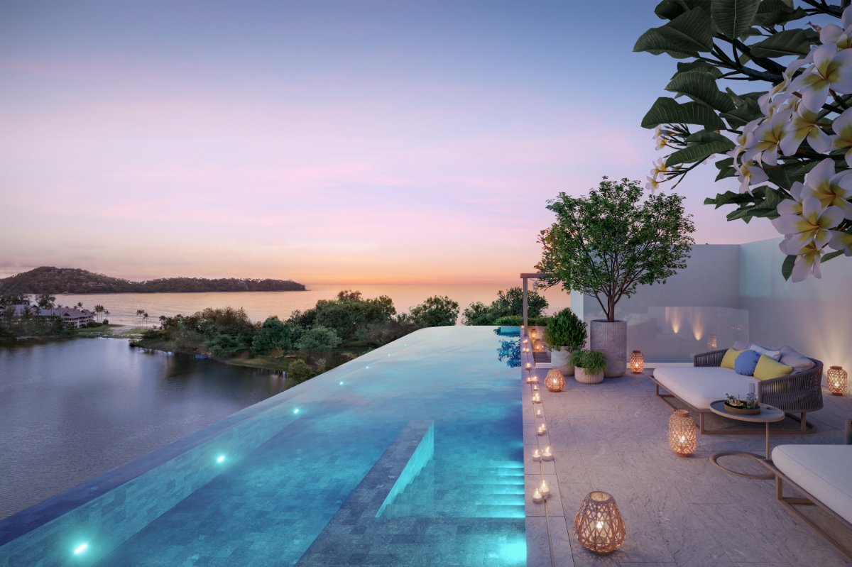 Interior view of 2 Bedroom Sea View Penthouse for Sale at Laguna Bayside Beach Residences