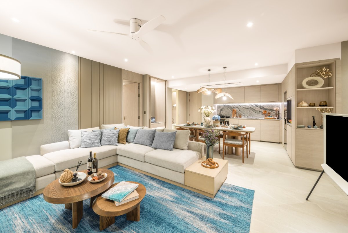 Interior view of 2 Bedroom Sea View Penthouse for Sale at Laguna Bayside Beach Residences