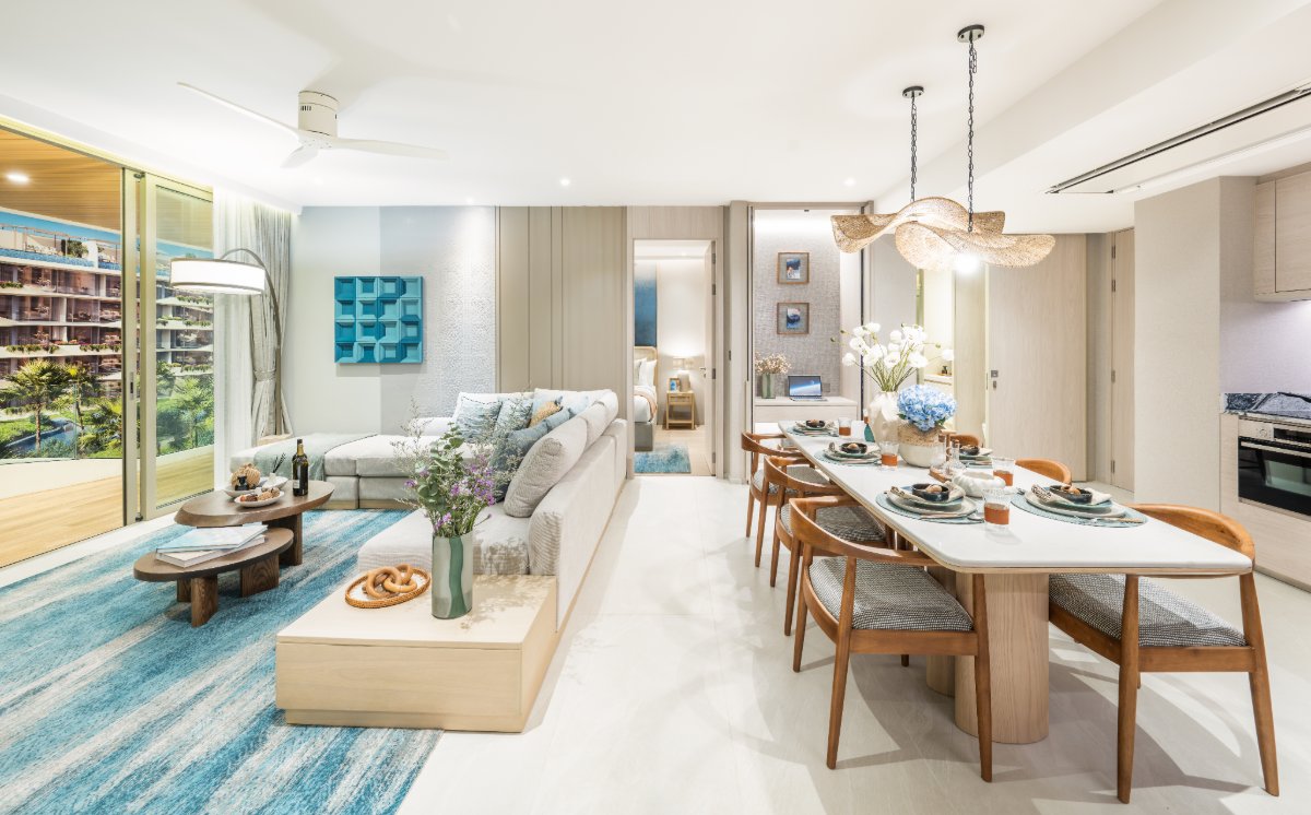 Interior view of 2 Bedroom Sea View Penthouse for Sale at Laguna Bayside Beach Residences