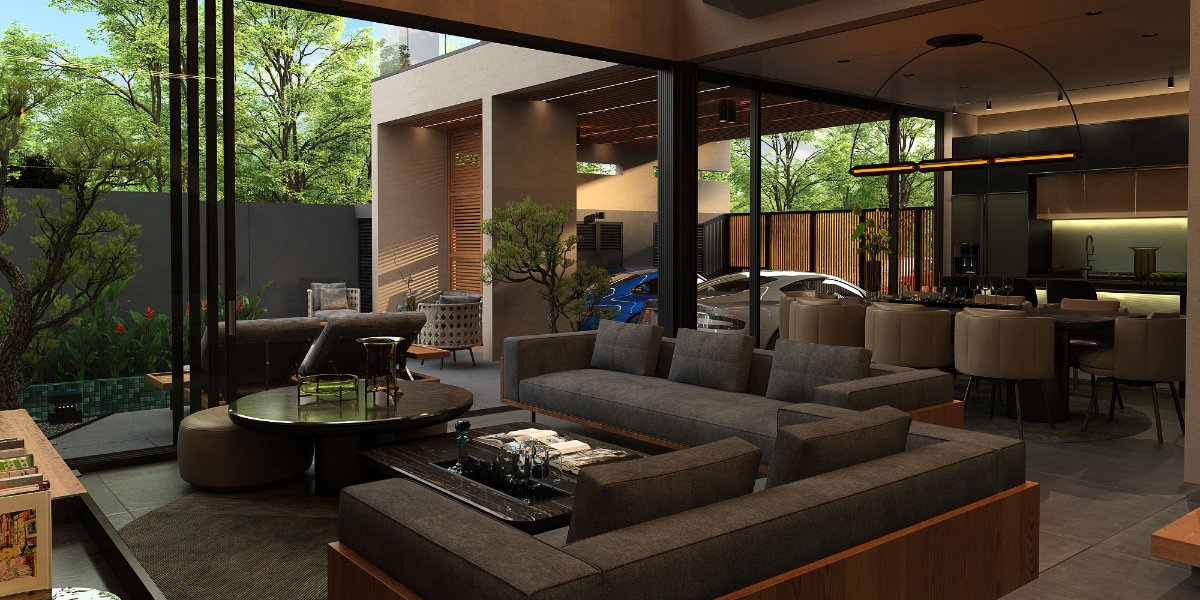 Interior view of 3 Bedroom Modern Pool Villas for Sale at Zenithy La Ville, Koh Keaw
