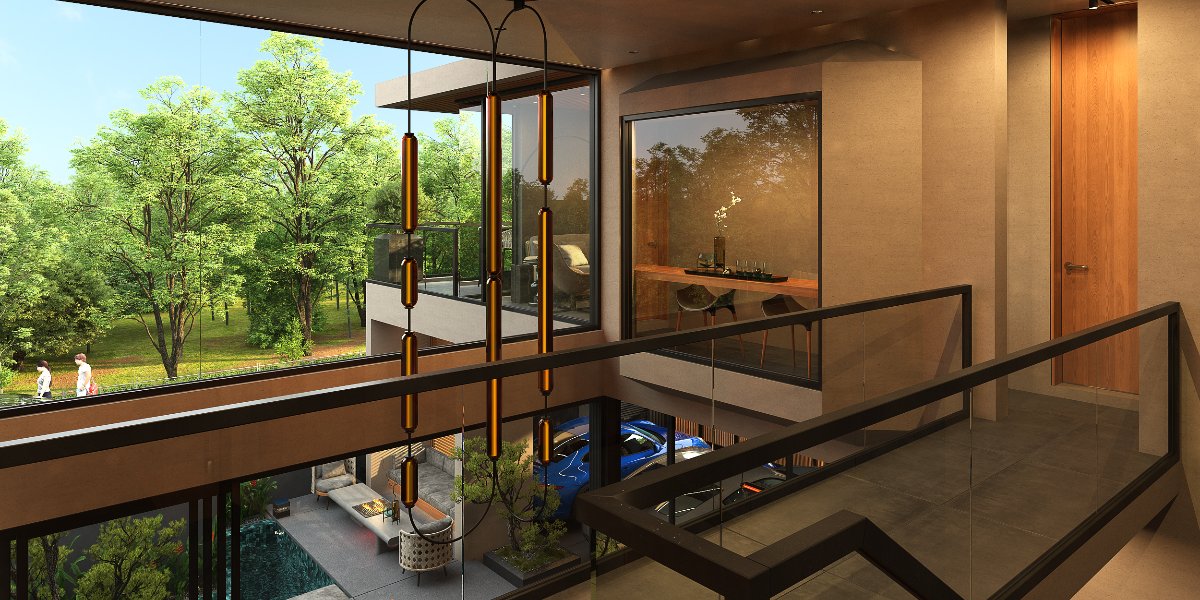 Interior view of 3 Bedroom Modern Pool Villas for Sale at Zenithy La Ville, Koh Keaw