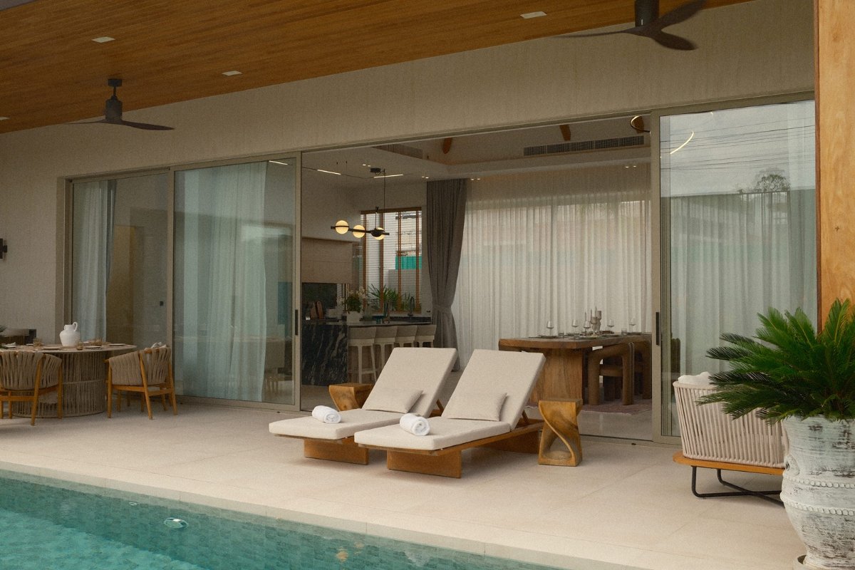 Interior view of 3-Bedroom Luxury Pool Villa for Sale in Layan Lucky Villas Phase 2