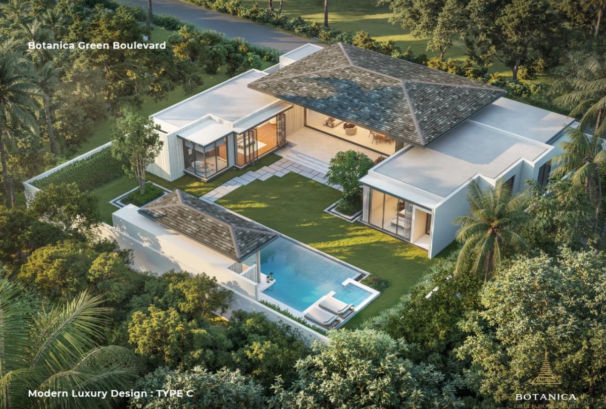Interior view of 4 Bedroom Modern Pool Villas with Large Land Plot for Sale in Botanica Green Boulevard